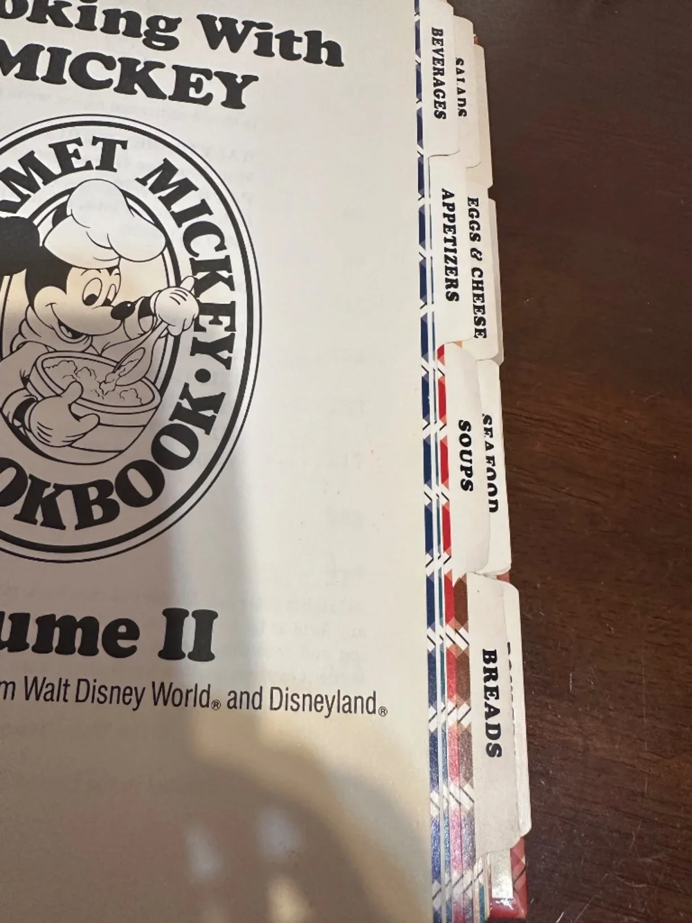 Cooking with Mickey Volume 2 Cookbook Disney Gourmet Recipes Hardback Spiral